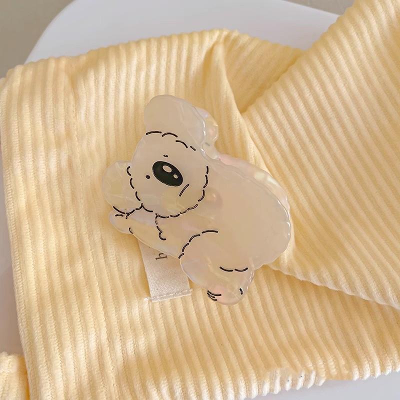 Large High-End Koala Acetate Claw Clip - Cute Hair Accessory for Ponytails