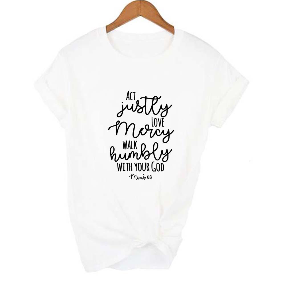 Jesus Peace Print Women T Shirt God Letter Religious Summer T Shirts Graphic Tees Female
