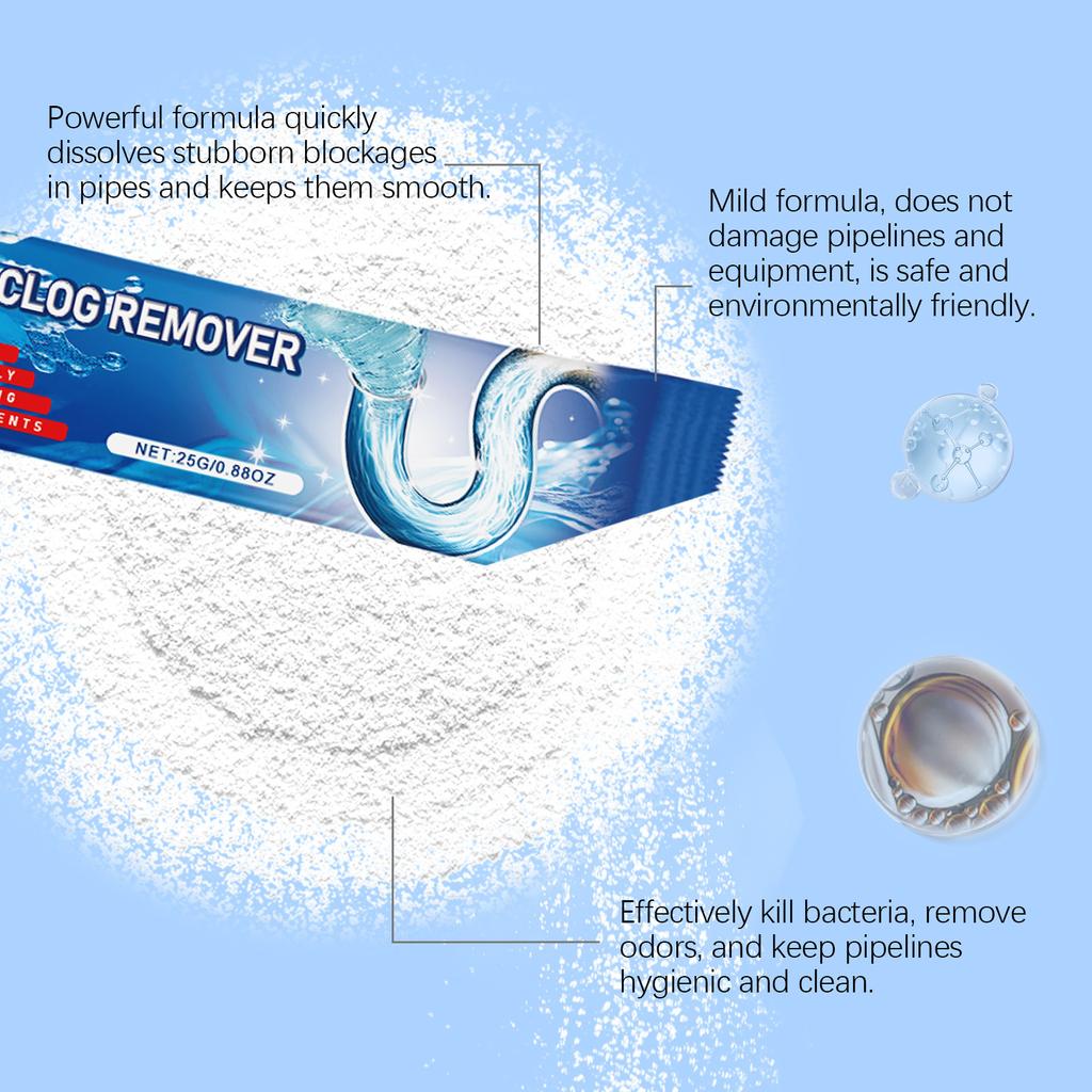 Jue-Fish Pipe Dredge Powder Pipeline Dredging Sink Deodorizer Drain Openers Powerful Clog Removal Unclogging Powder For Toilets Bathroom