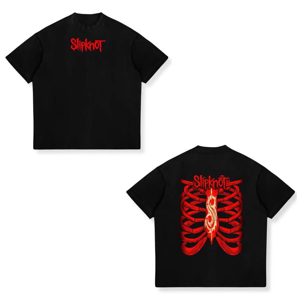 Slipknot Prepare for Hell Album Poster Graphic Print Tshirt Unisex Women Loose Casual Oversized Short Sleeved Street Hip Hop Tees