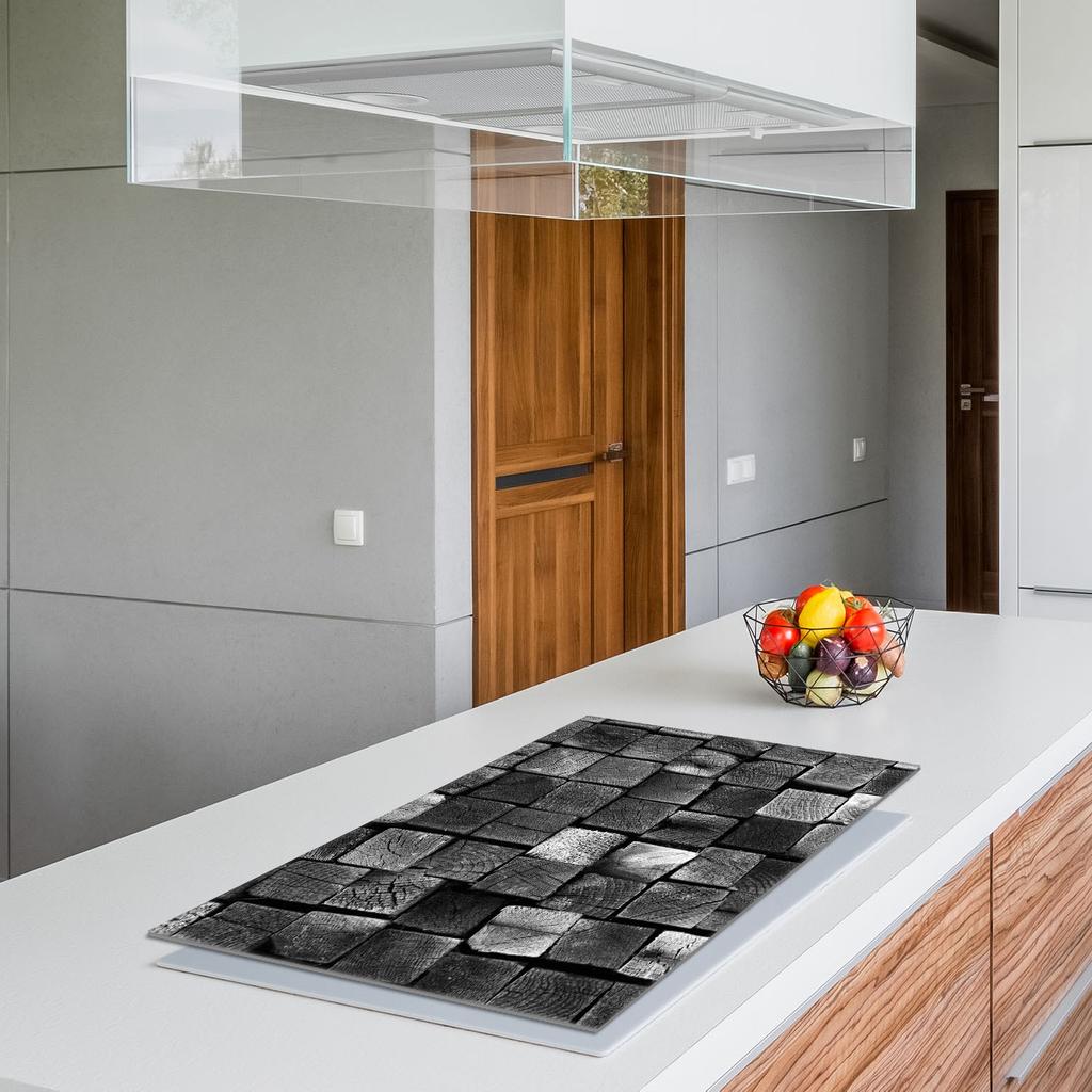 Glass Protective Plate for Stove 90x52 Wood