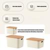 Stackable Home Storage Container Cream Design Dustproof Lid Storage Container For Clothes Toy Organization