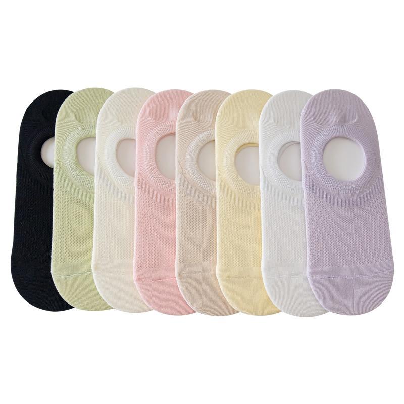 Summer Boneless Socks, Women's Boat Socks, Thin Shallow-mouthed Invisible Socks, Anti-slip and Non-dropping, and Mesh Breathable Short Socks