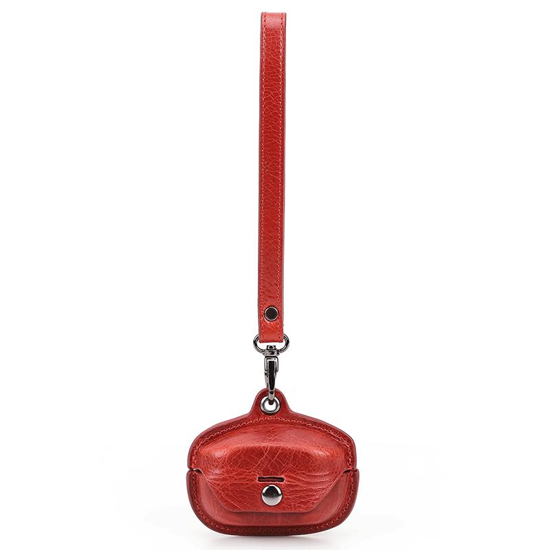 Sony WF-1000XM4 Leather Protective Case with Lanyard for Bluetooth Earphones