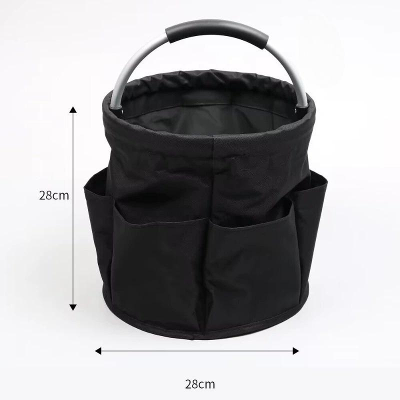 1 Stück Aufbewahrungstasche mit großer Kapazität mit faltbarem Korb für Autoreinigung und Aufbewahrung Picknicktasche mit Griff Outdoor-Reinigungswerkzeugtasche