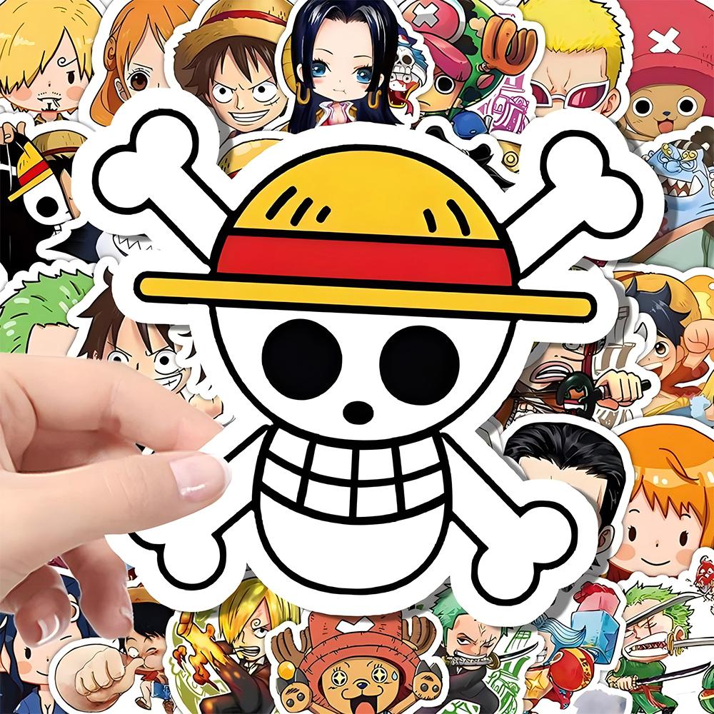 10/30/55pcs Cute One Piece Cartoon Stickers Anime Luffy Decals Waterproof DIY Phone Case Laptop Motorcycle Cool Sticker Toys Gif
