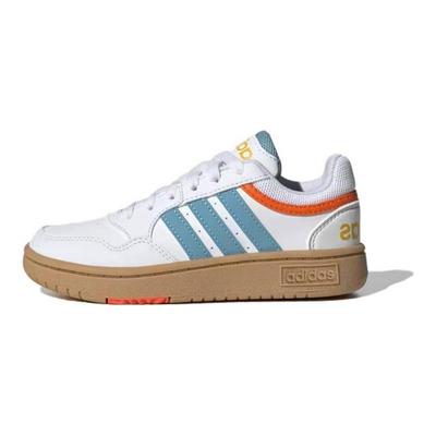 Hoops Lightweight Comfortable Non-Slip Durable Kids Casual Shoes Kids Sneakers White Blue Gold HP9047