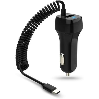 Autolaadkabel Compatibel met Gigabit Station GX6 USB Type C Oplader 12V- 24V Adapter Laad Gegevensapparaat 3.1A 15W Dubbele Oplader Adapter