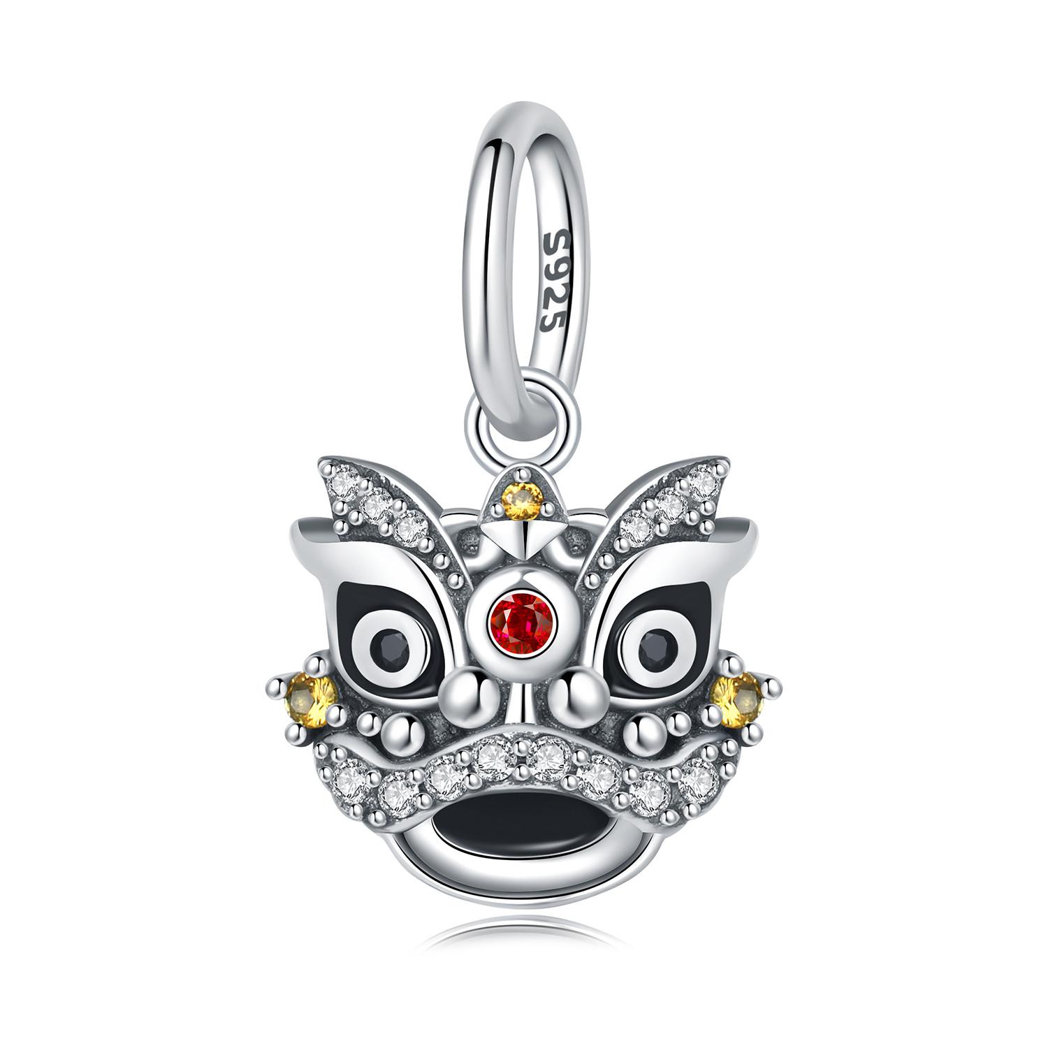 

Brand New Copper Metal Chinese Lion Dance Pendant Bead Component Bead Component Compatible With Authentic Original Charm Bead Components Bracelet