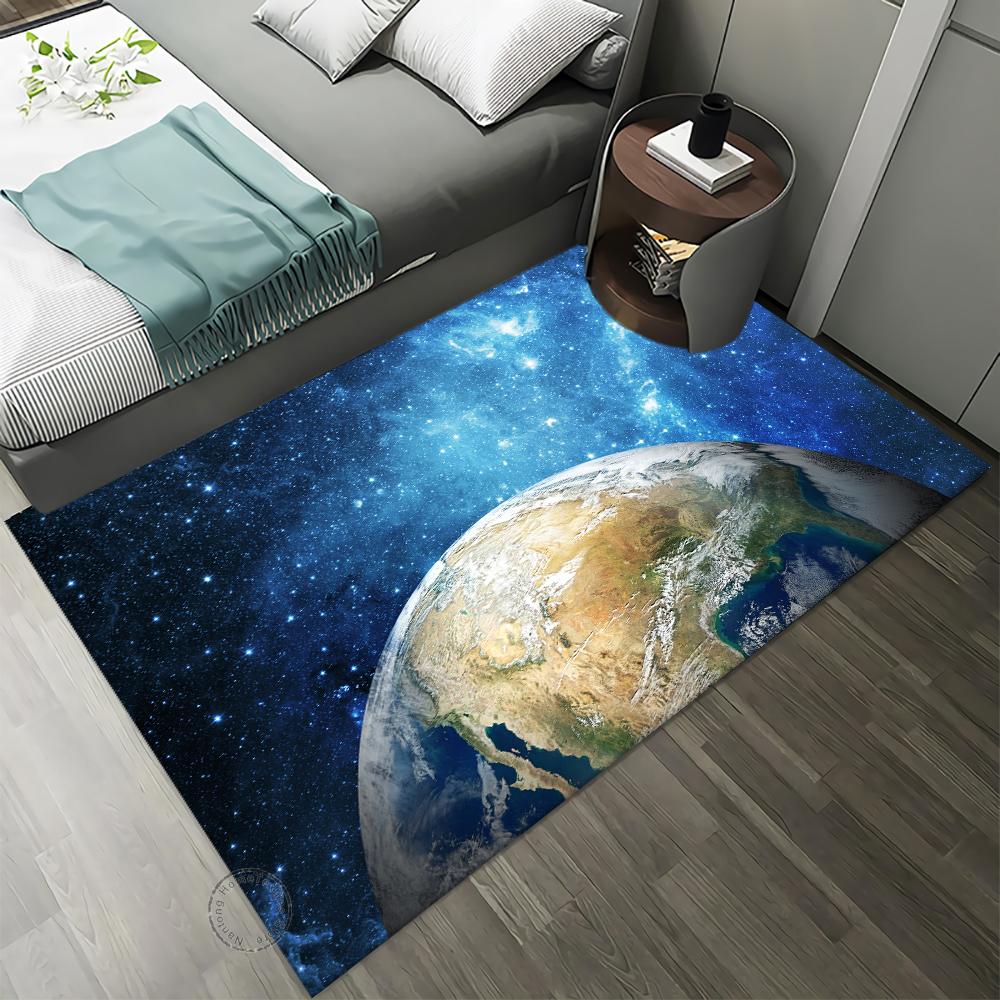 Naked Eye 3D Earth Planet Pattern Carpet For Living Room Bedroom Door Mat Bath Leisure Home Decor