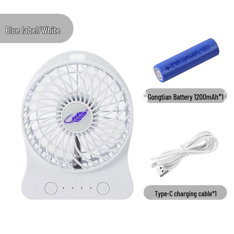 

Gongtian F95B 4 Portable USB Type-C Fan for Dorm Rooms Blue Label білий