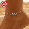 925 Silver Vintage Infinity Symbol Exquisite Unique Beach Ankle Chain
