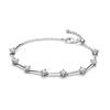 Shining Bamboo 925 Silver Synthetic Cubic Zirconia Bracelet Women's Silver 593009C01