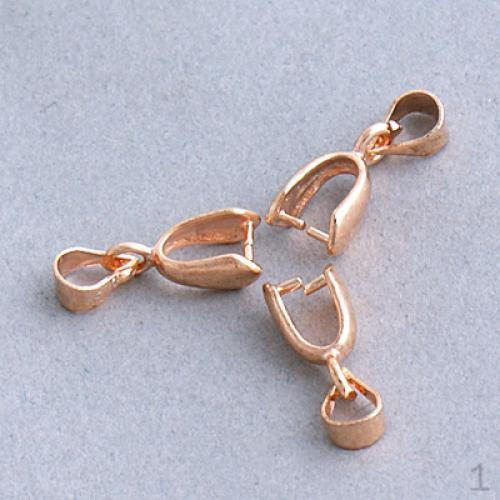 20 Pieces Brass Pendants Pinch Bail Multipurpose Jewelry Findings Crafts Quality