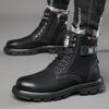 Herren Martin Stiefel 2025 neu Winter Samt verdickt Baumwollschuhe lässiger Trend High-Top vielseitig warme Stiefel