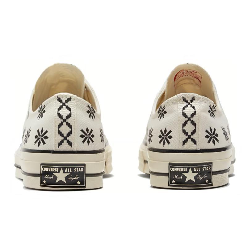 Converse 1970s Chuck Taylor All Star Christmas Snowflake Low Top Espadrilles Unisex White & Black