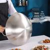 Wok de fier rotund de 50 cm, comercial, cu două mânere