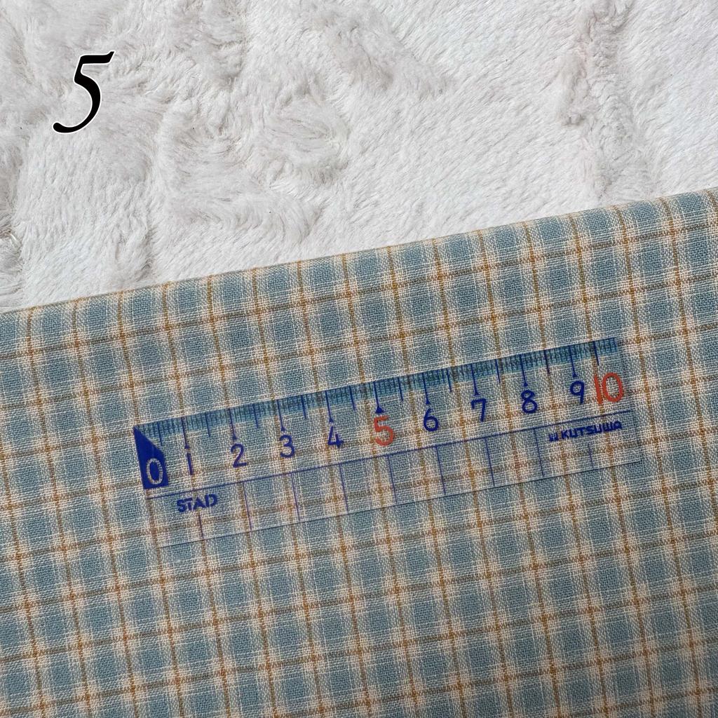 בד משבצות פסים 13 צבעים בד יפני צבוע בחוט בד DIY תפירה ידנית טלאים חבילת בד 100% כותנה