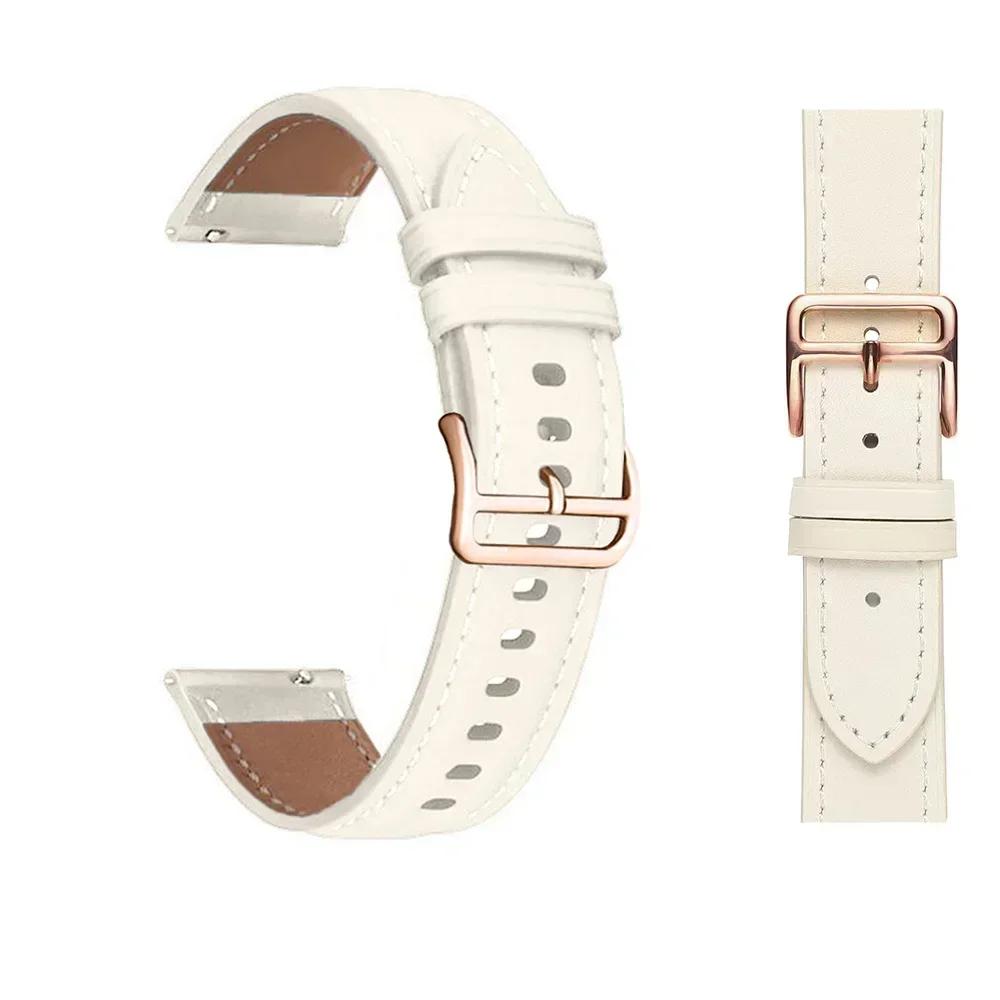 20mm PU Leather Band For Samsung Galaxy Watch 7 6 5 4 44mm 40mm 5 pro 45mm Strap Galaxy Watch 6 Classic 47mm 43mm Bracelet