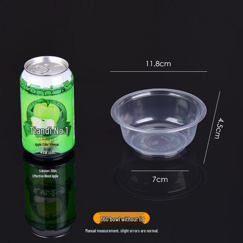 

ZISIZ Disposable Round Plastic Food Bowls