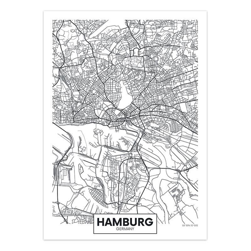 

Современная карта города, настенные художественные линии, Германия, Италия, Франция, постеры, холст, живопись, картины для интерьера гостиной, домашний декор, принты 50x70cm No Framed