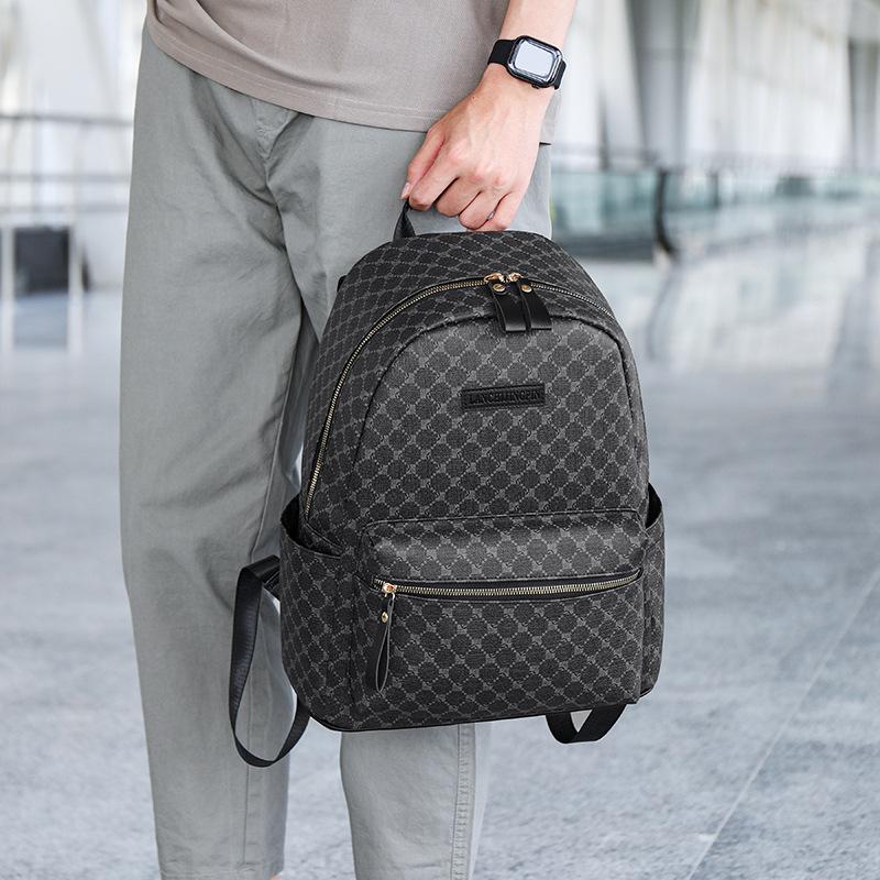 Women's backpack versatile presbyopia backpack PU backpack large capacity school bag couple backpack