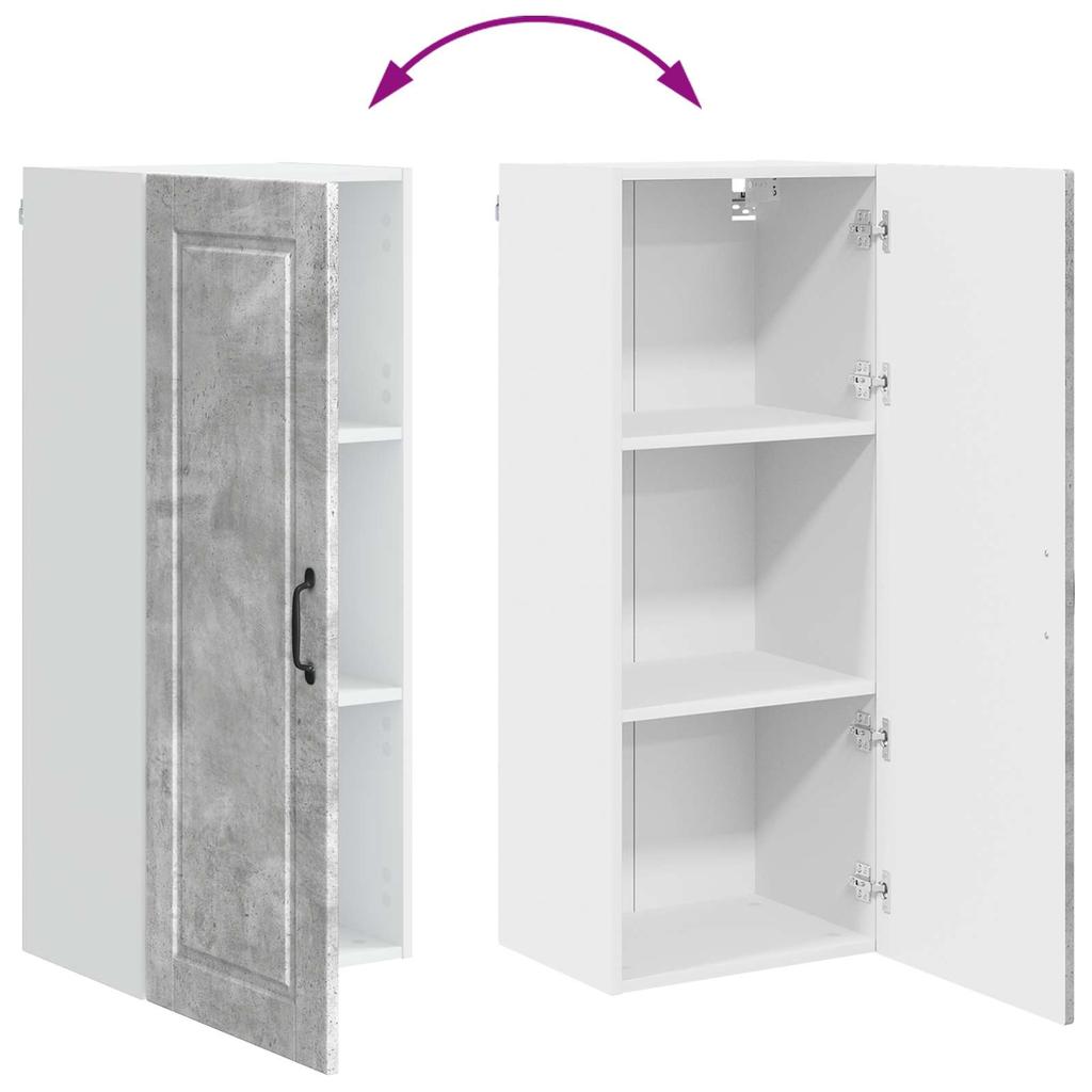 Wall Cabinet PORTO Concrete Grey 40 x 31 x 100 cm Engineered Wood