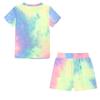 Kinder Tie-Dye Set - Kurzarm & Shorts 2-teiliges Outfit