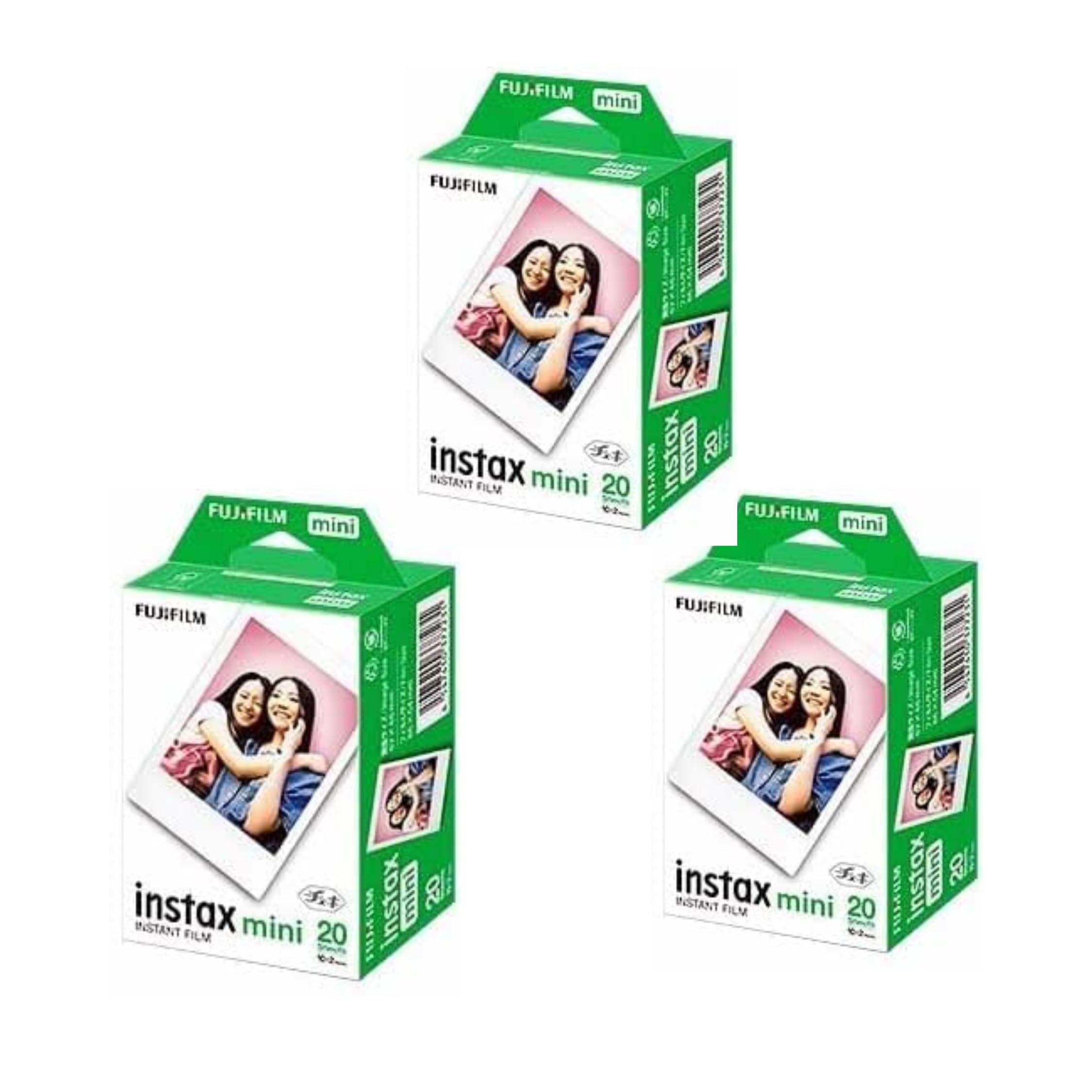 

Fujifilm Instax Mini JP2 Instant Film, 20-sheet x 3 packs (60 sheets), Card-Sized Instax Film, Includes Company-Branded Sticker, skymizuki