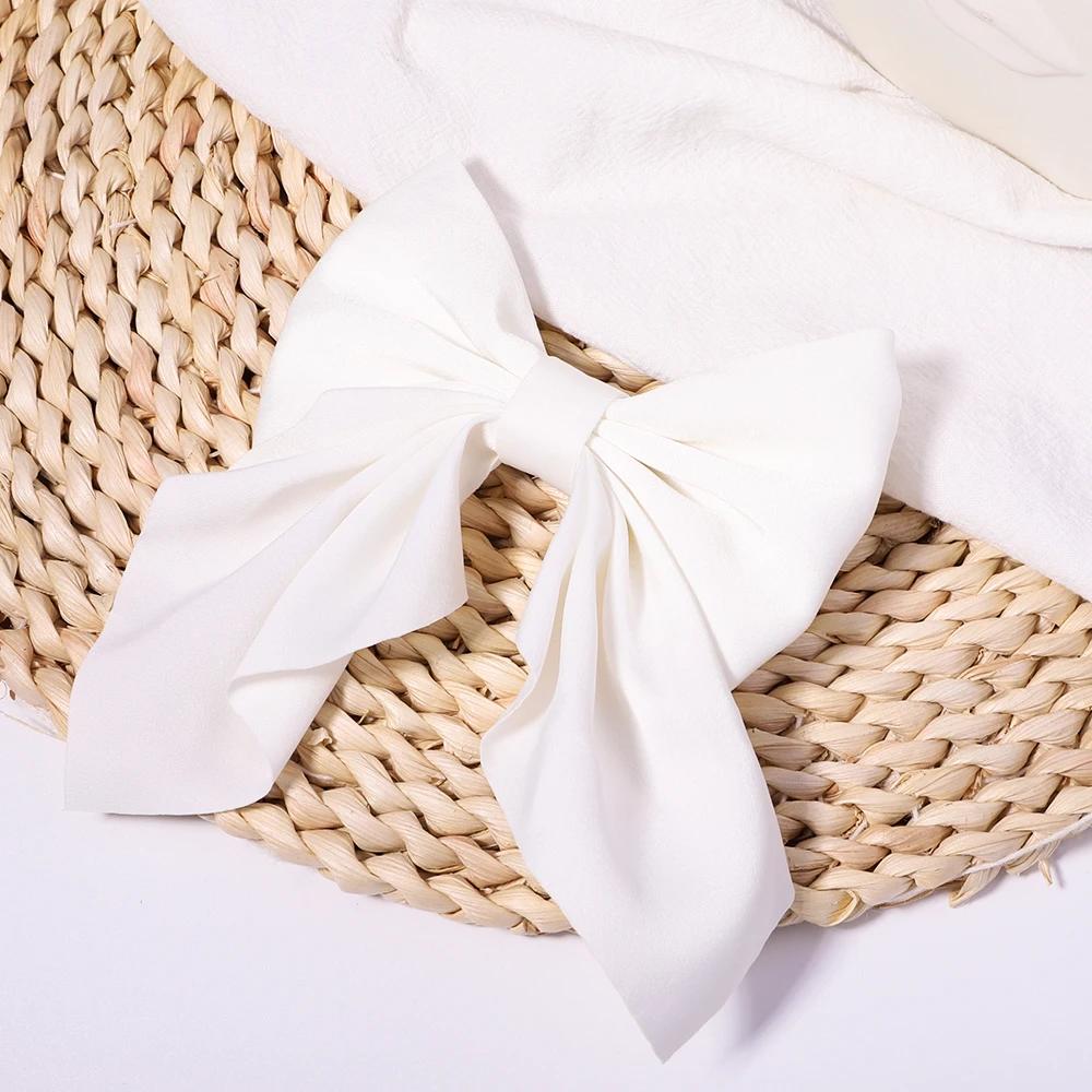 

Модные заколки для волос с большой лентой, заколка с большим бантом для женщин и девочек, атласная модная женская заколка для волос, новая милая заколка, аксессуары для волос