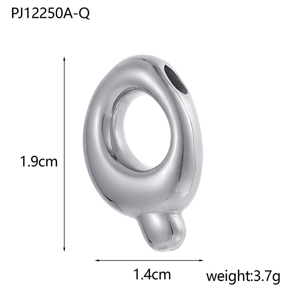 CARLIDANA Hot Sale Stainless Steel Capital Letter Alphabet Irregular Bubble Initial Pendant Charms For DIY Jewelry Necklace