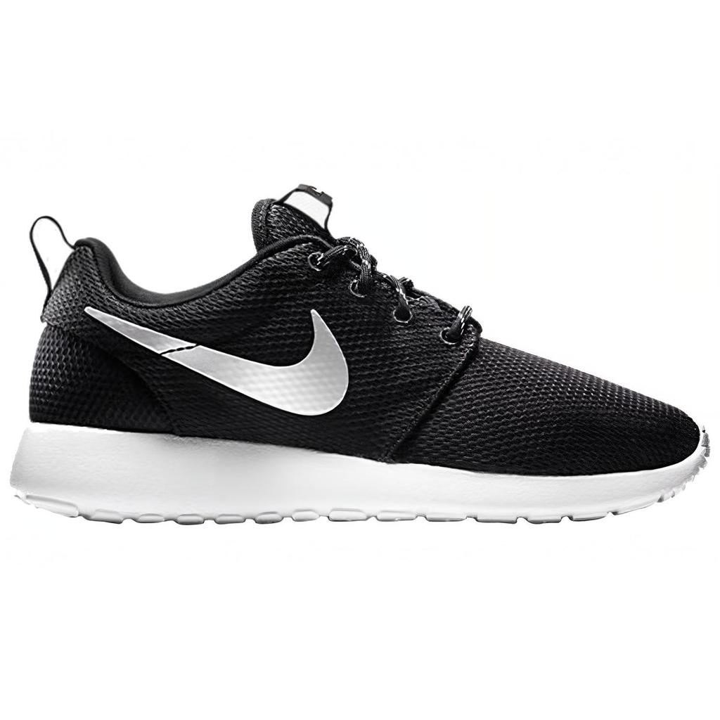 New Nike Roshe One Black/Metallic Platinum White Women's 511882-094