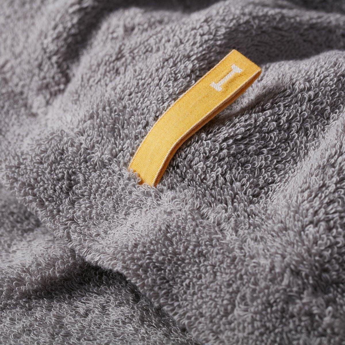 IKEUCHI ORGANIC 520 Cotton, Made in Japan, Imabari Towel, Large Bath Towel, Gray, 1 piece