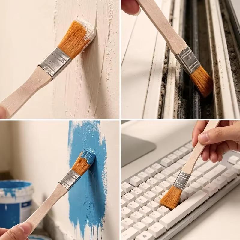 10Pcs Hair Painting Brushes Set Nylon Bristle Acrylic Oil Paint Brush Watercolor Drawing Art Supplies With Wood Handles