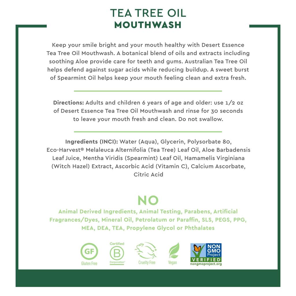 Mundwasser mit Teebaumöl und grüner Minze, 237 ml, von Desert Essence –
