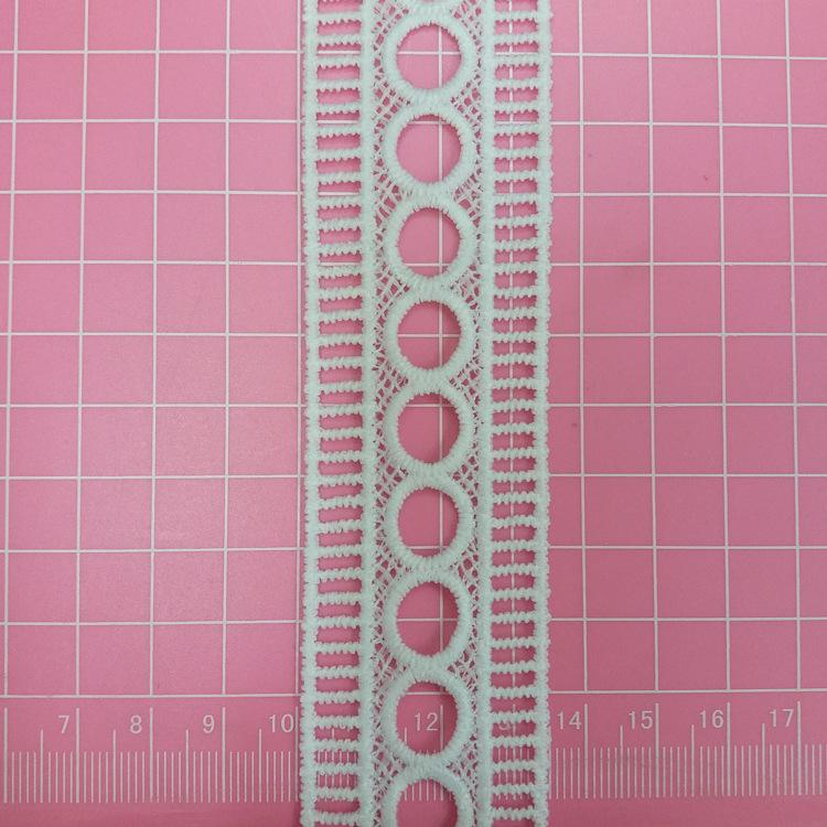 Lace Milk Silk Water-Soluble Embroidery Lace Flower Embroidery Bilateral Barcode Clothing Accessories Hemming Hemming White
