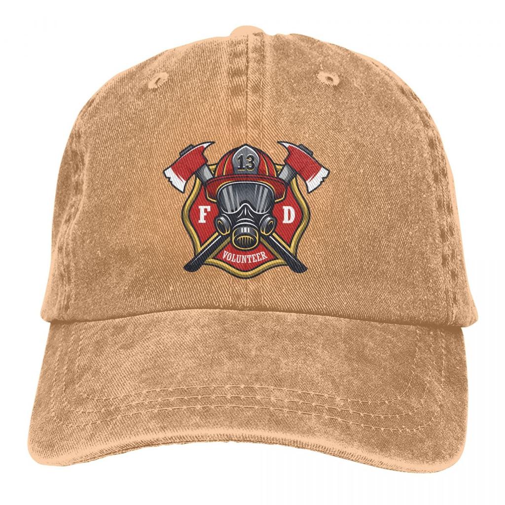 Red And White Fire Department Volunteer Baseball Cap Men Hats Women Visor Protection Snapback Fireman Fire Rescue Caps
