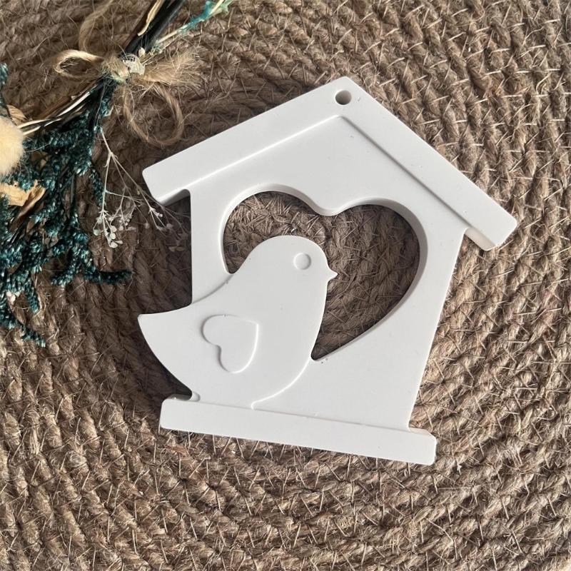 Wisiorek Dom Ptaka Forma Silikonowa Ręcznie Robiona Wisząca Ozdoba Forma do Odlewania Żywice Epoksydowe Wiszące Dekoracje Ścienne Forma Betonowa