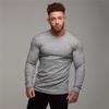 6624 Men's T-Shirts Pure Color Cotton Men's Slim Seven-point Sleeve Raglan T-shirt Round Neck Hit Color Sports Fitness Hip Hop
