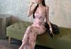 Butterfly Print Spaghetti Strap Waist-Hugging Backless Bodycon Dress for Women - Long, Summer Style