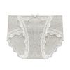 "7A Antibacterial Girls' Mid-Waist Lace Cotton Underwear - Women's Large Size"