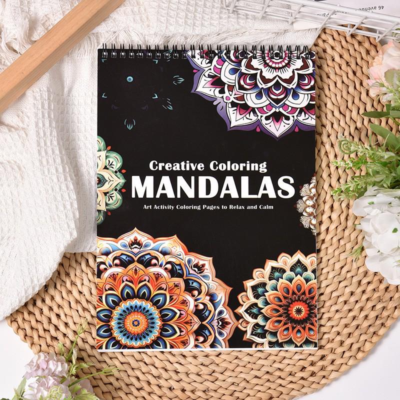 Mandala Coloring Book: 100 Easy Tear-Out Sheets with Unique Patterns for DIY Adult Stress Relief.