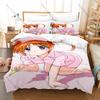 Rizelmine Character Print Duvet Cover + 2 Pillowcases Japanese Anime Romance Comedy Bedding for Gamers