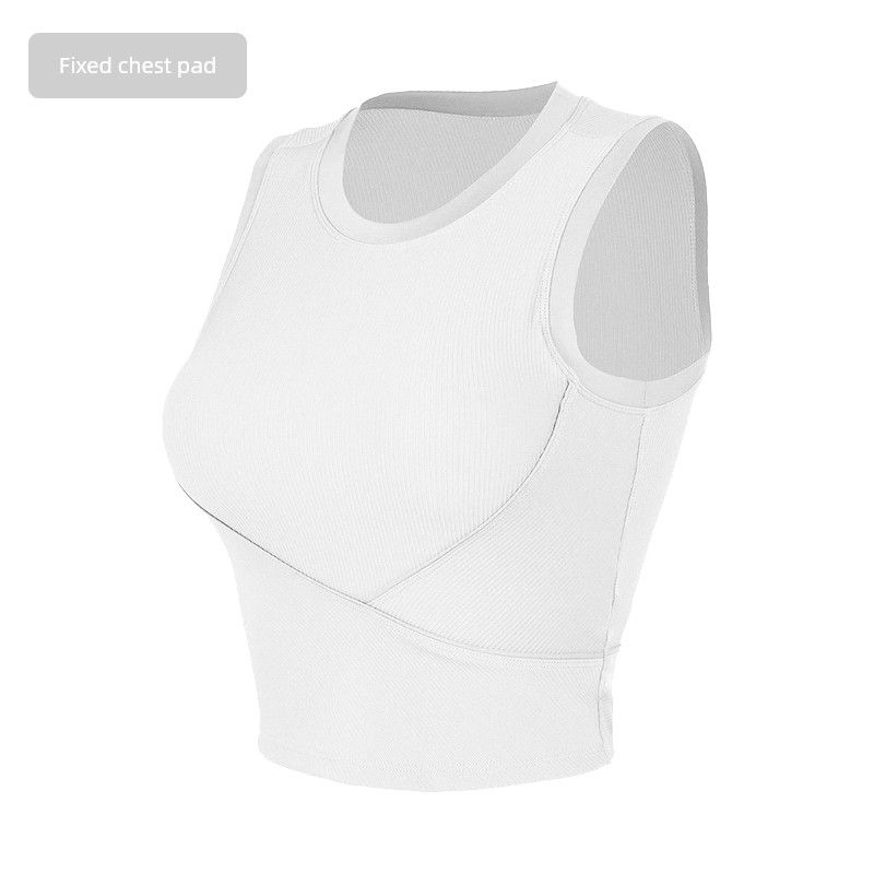 Original Yoga Vest Outer Wear Chest Pad Tight Quick-Drying Yoga Clothes Sleeveless T-shirt Women's Summer Sports Workout Clothes