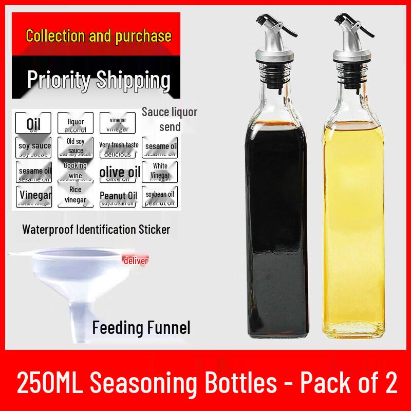 ZISIZ Lead-Free Glass Kitchen Spice Jar