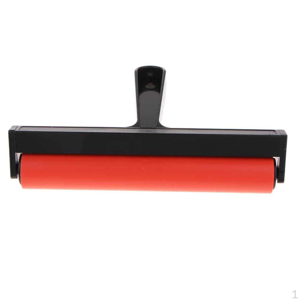 Handle Rubber Brayer Roller For Printmaking Craft Projects, 2 Sizes 20cm