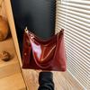2026 Spring New Casual Fashi Pu Shoulder Bags Solid Zipper Large Capacity Simple Retro Versatile Tote Bags for Women