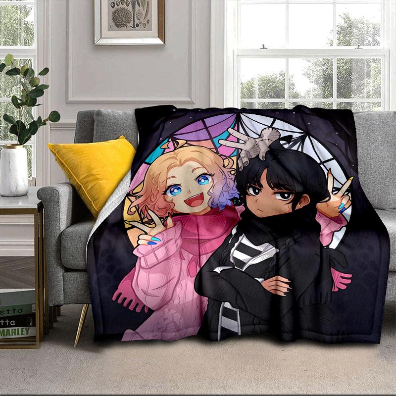 Stained Glass Gothic Romance Blanket Flannel Blanket for bed, sofa, Camping, Hiking, Picnic Essentials, gift for family Fan gifts