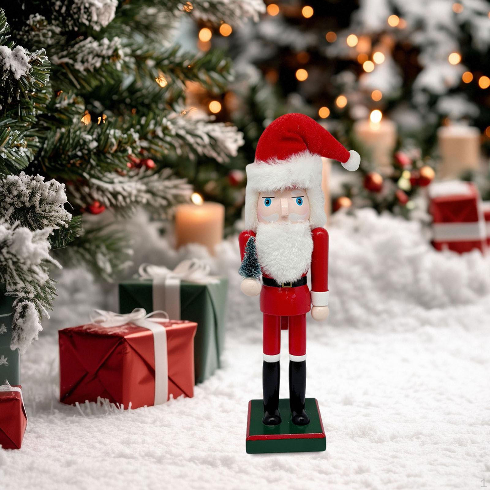 

Christmas Nutcracker Figurine Sculpture Collectible Creative Decorative Decoration 25cm