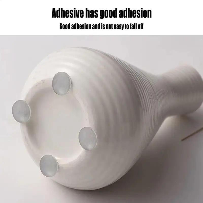 4- Pcs Transparent Self-Adhesive Door Stoppers, Rubber Buffers, Cabinet Bumper Strips, Silicone Protective Pads, Safety Guard